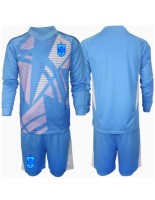 Spania Keeper Hjemmedraktsett Barn EM 2024 Lange ermer (+ bukser)